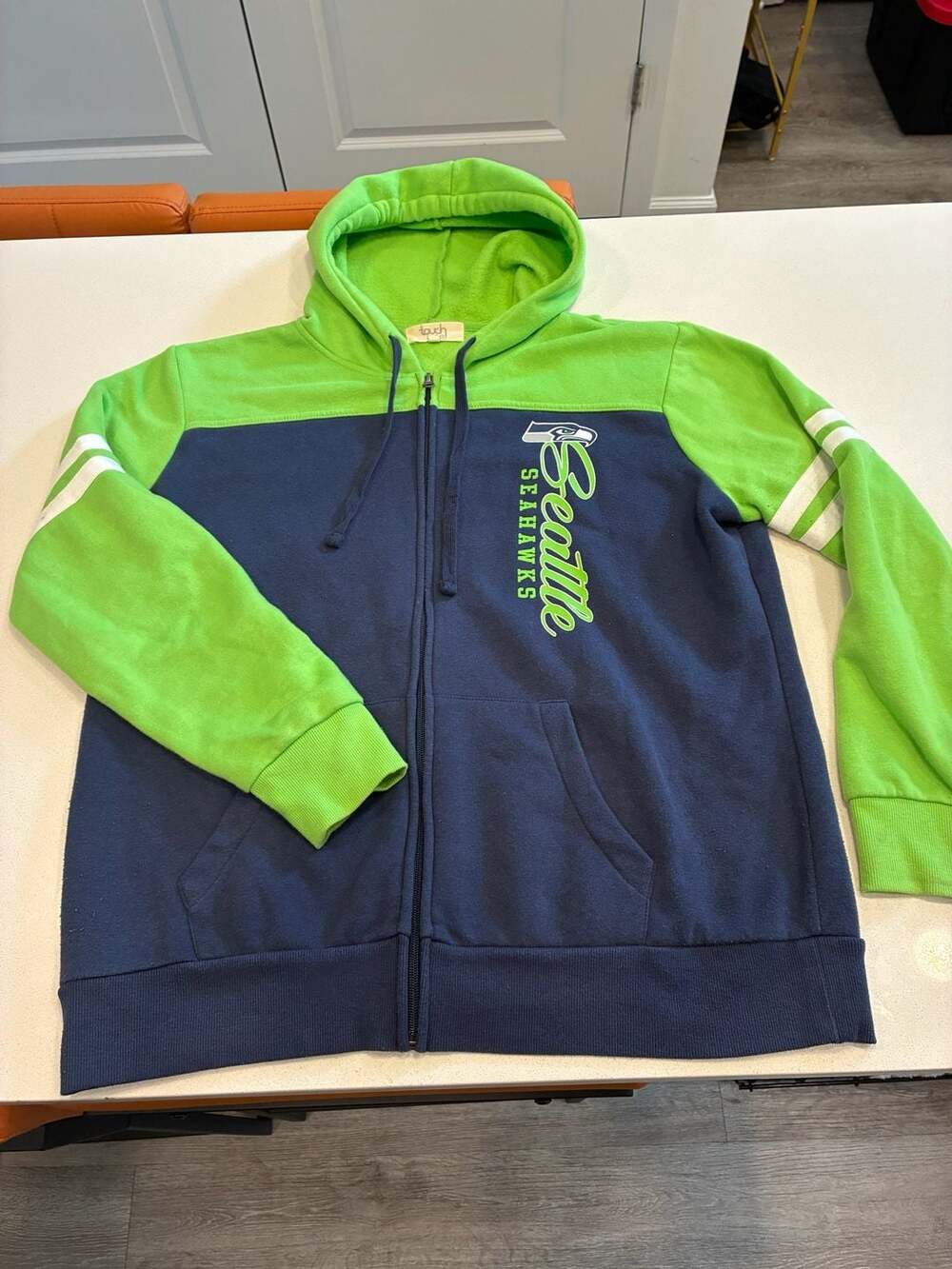 Touch Stadium Seattle Seahawks Full Zip Hoodie Size XL